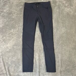 PRANA Pants Womens 6 Gray Brenna Skinny Moto Mid Rise Nylon Lightweight